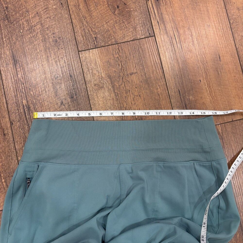Athleta Women's L Soft Venice High Rise Wide Leg Sage Green Zip Pockets READ - Picture 8 of 11